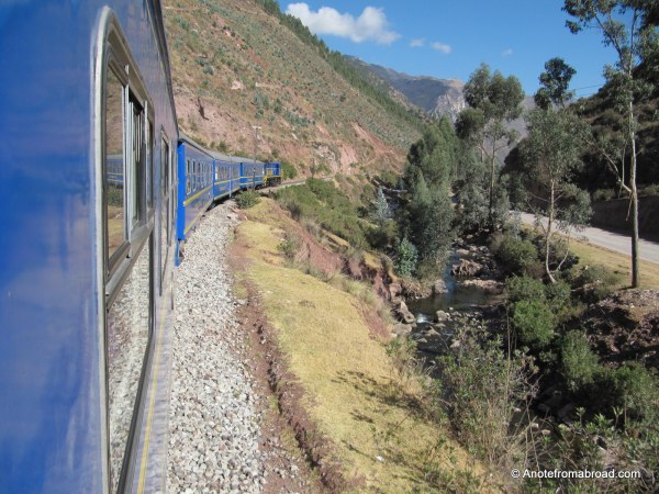 On the Perurail train