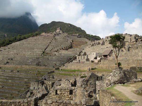 Looking up toward the gatehouse
