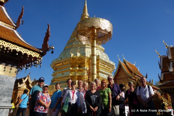 Our group of 14 at Wat Phra That Doi Suthep