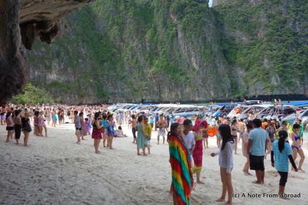 Maya Bay (Where the movie "The Beach" was filmed - VERY crowded