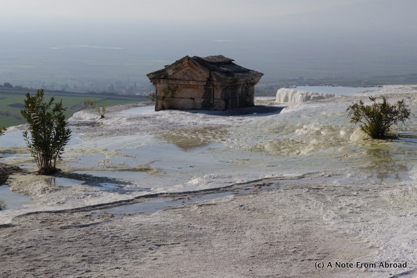 On the edge of the cliff