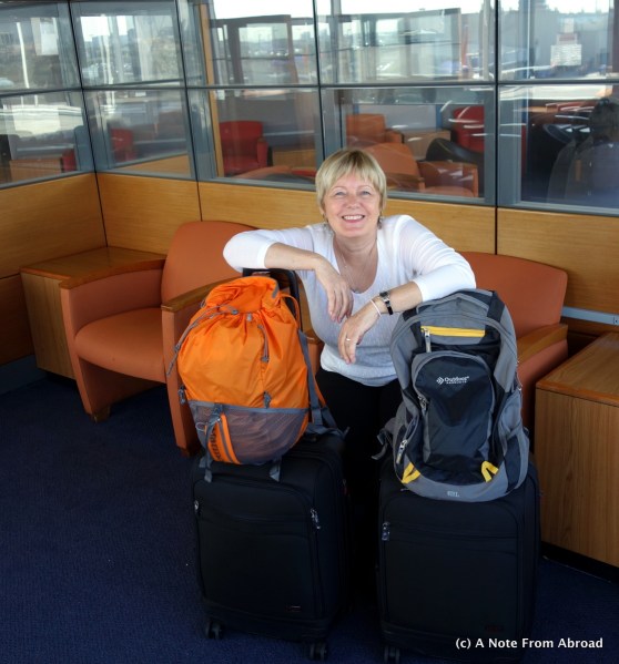 Joanne at LAX - ready to go!