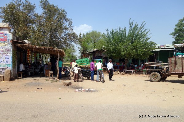 Typical street scene in smaller town