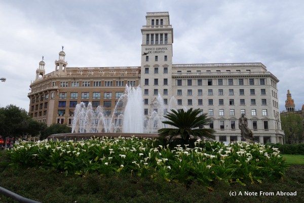 Fountain at Plaza de Catalunya 