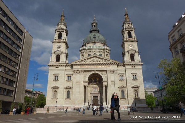 St. Stephens Basilica, just a couple minute walk from our hotel
