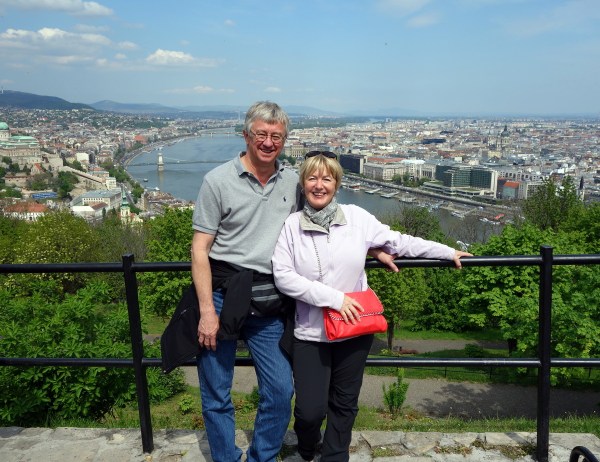 From the top of Citadel Hill with the Danube River behind us