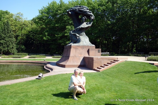 In front of the Chopin Memorial Statue