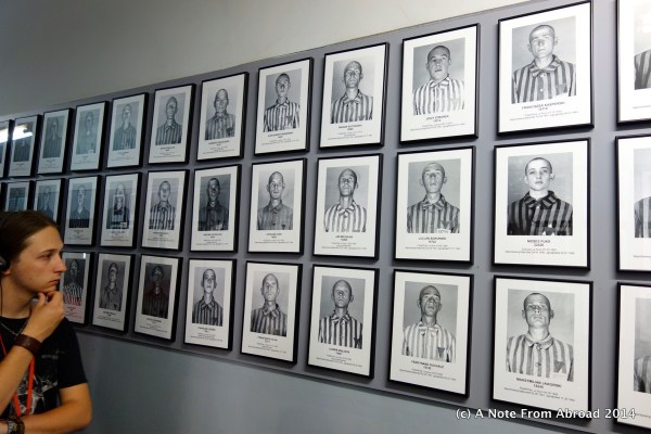 Walls lined with pictures of new arrivals