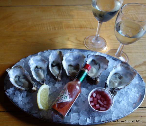 How the oysters were served