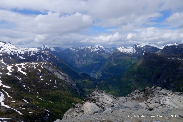 View of Geiranger Fjord from Mt. Dalsnibba