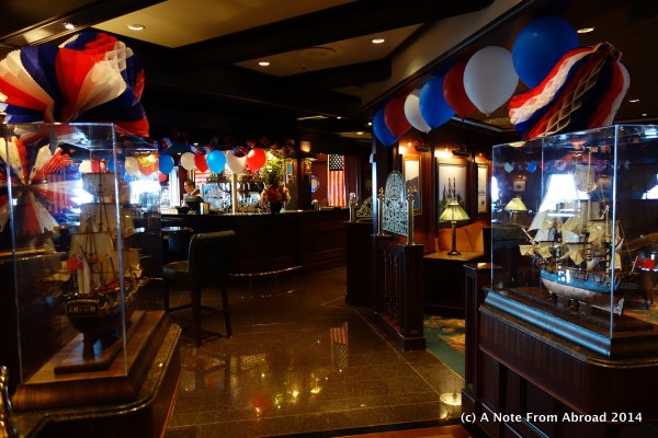 And of course there are several bars and lounges to have a drink, snack, get online, read or visit with a new friend