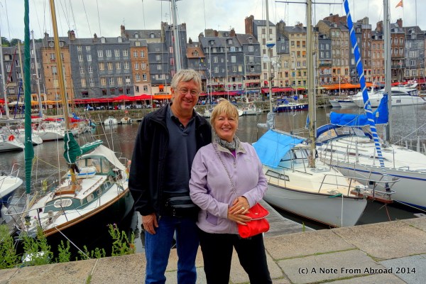Tim and Joanne at Vieux Bassin, Honfleur, France