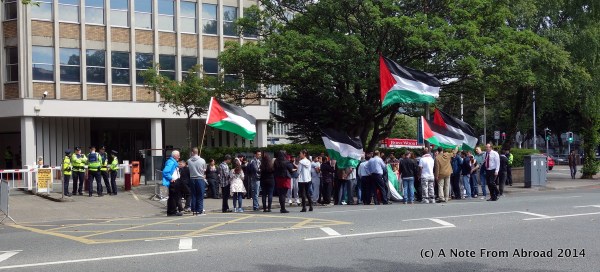 Demonstration just getting started