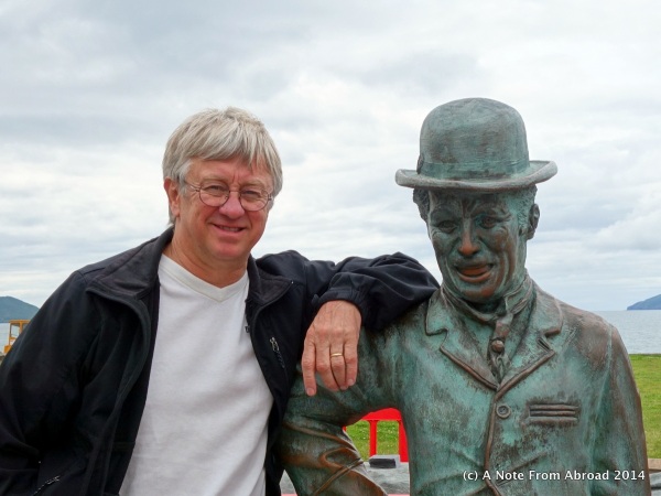 Tim with Charlie Chaplin in Waterville