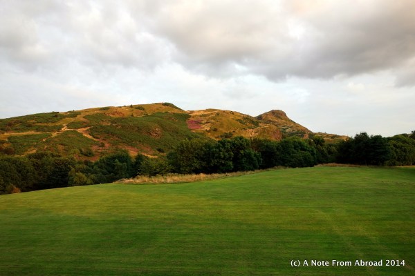 Holyrood Park - right across the street!