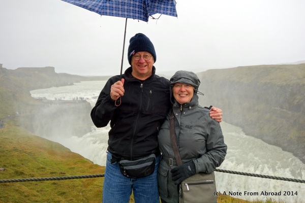 Tim and Joanne at Gullfoss