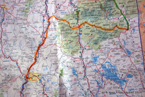 Todays route is shown in orange