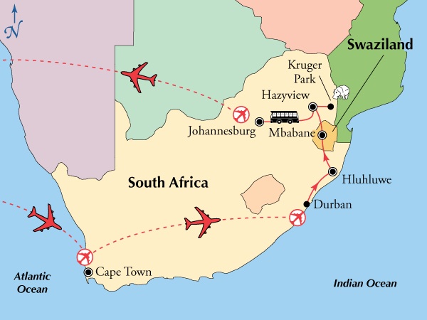 Map for Gate 1 portion of our tour