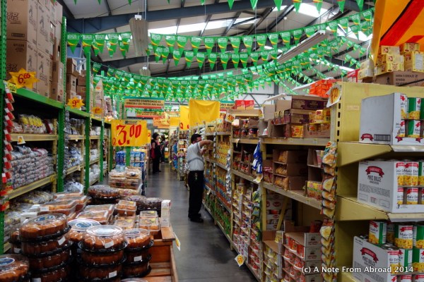 Inside a grocery store
