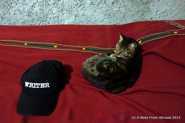 Nicole was perfectly at home. This was her room and we were simple guests.