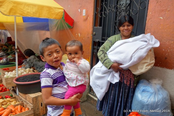 Mothers bring their children along