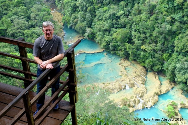 Tim at the top of the cliff