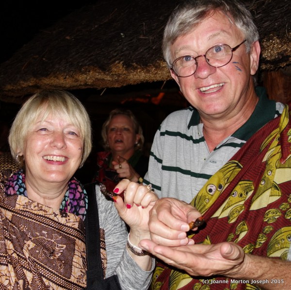 Getting ready to eat worms