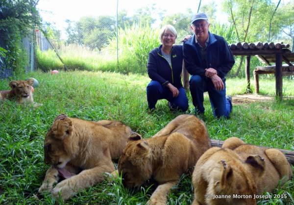 Tim and Joanne with four of the youngsters