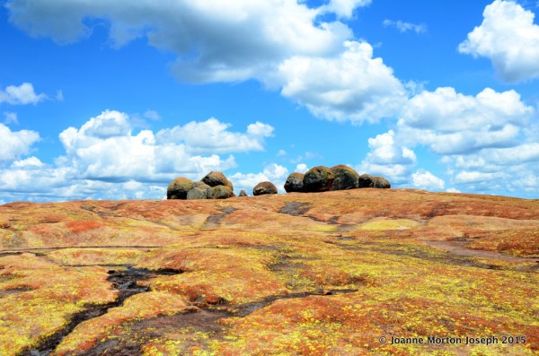 Looking up toward the top where Rhodes is buried