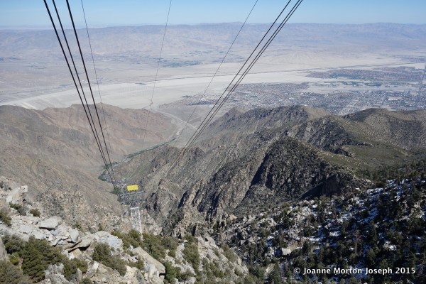 Going up the mountain. Take a look at the yellow square in this photo