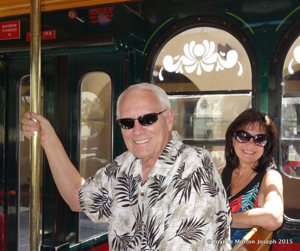 Dick and Karen on the trolley