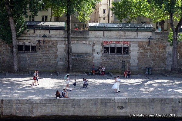 Dancing next to the Seine River