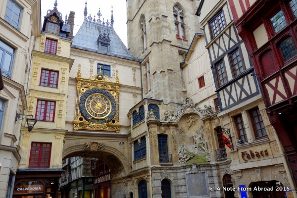 Gros Horloge (astronomical clock) in Rouen