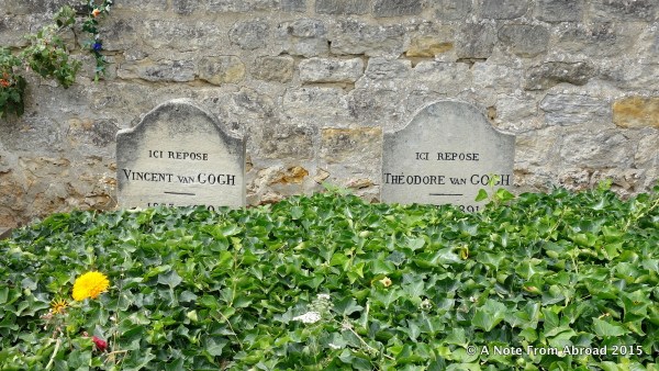 Grave of Vincent Van Gogh and his brother Theo right next to him.
