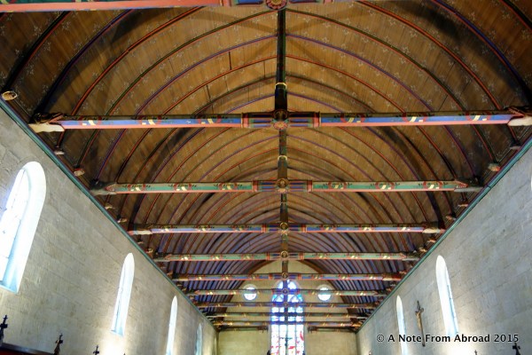 The long open room had beds lined along the walls on each side.
