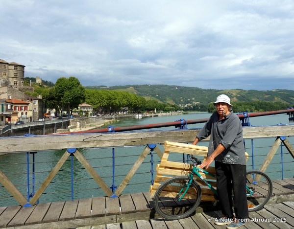 This character posed for me as we walked across the bridge