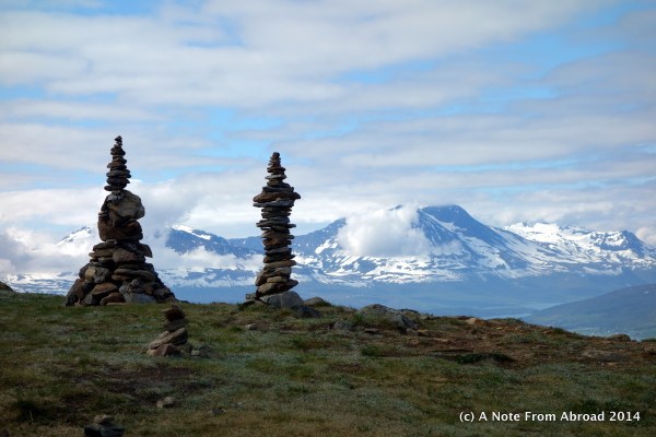 On top of a mountain in Tromso, Norway