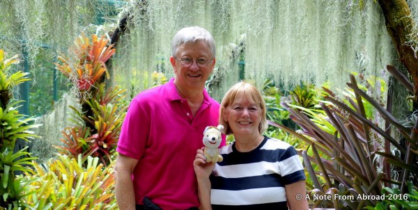 Tim, Gus, Joanne at the Orchid Gardens
