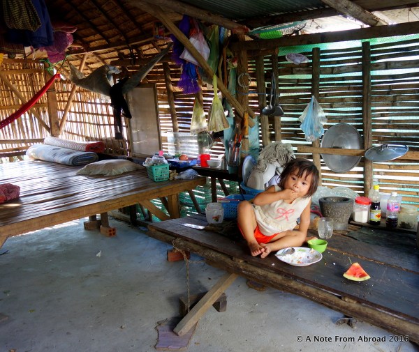 You can see some typical living arrangements in this picture