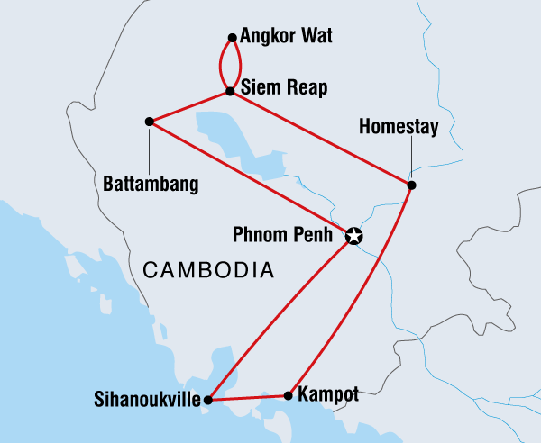 Itinerary for Best of Cambodia tour