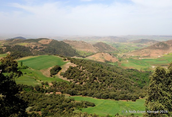 Scenic overlook of the valley below
