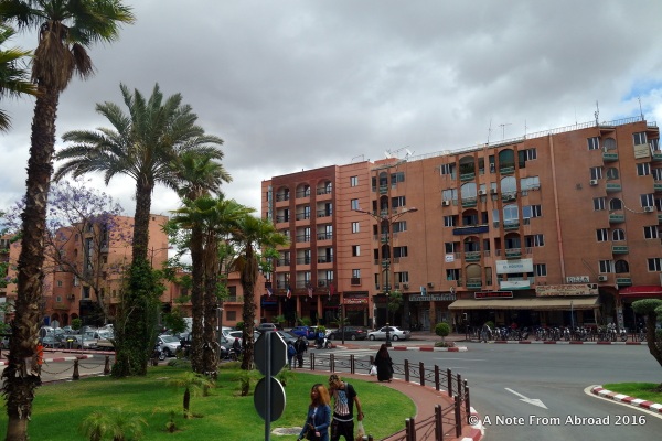 Modern and new part of Marrakesh