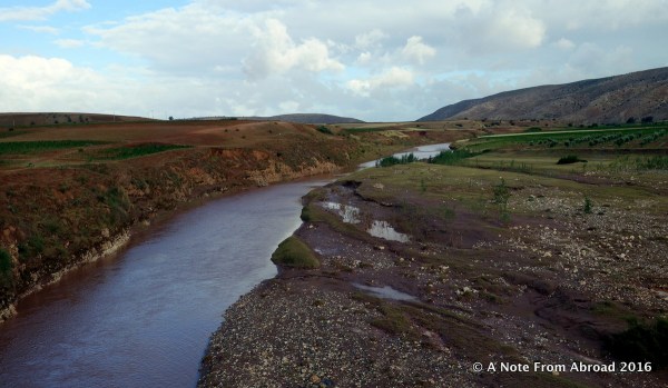 Crossing over a river on our way to Casablanca