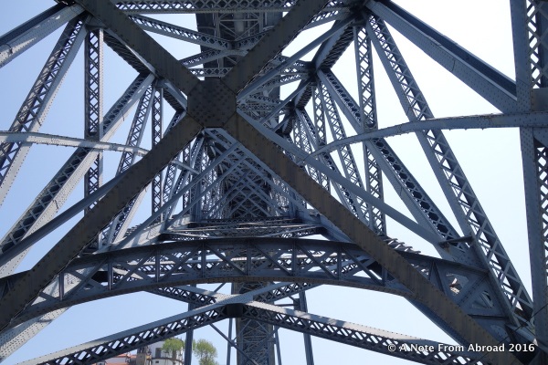 Crossing on the Luis I Bridge designed by Eiffel