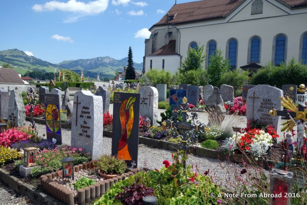 Cemetery next to the church