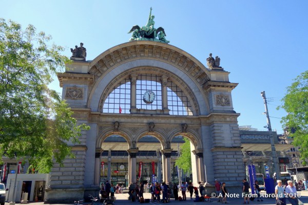 Entrance to train depot