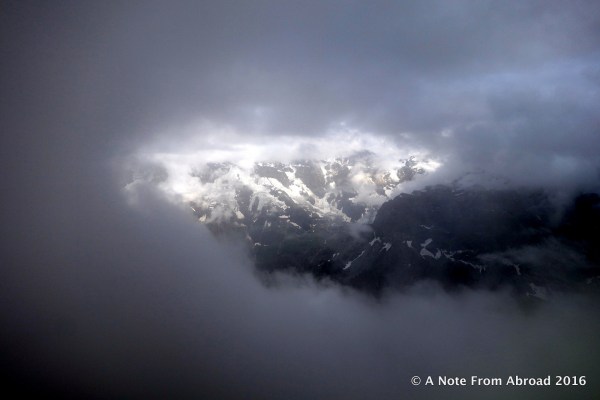 Well, it was a little better, but still could not see but a brief hole in the cloud cover