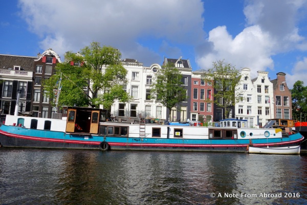 On the canal cruise through Amsterdam