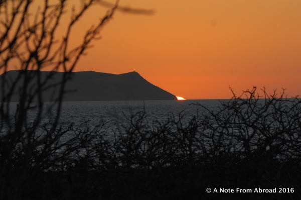 Beautiful sunset brought us a joyous end to our first day in the Galapagos Islands