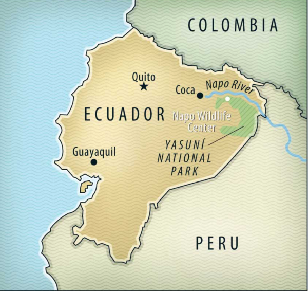 This map shows where Guayaquil is